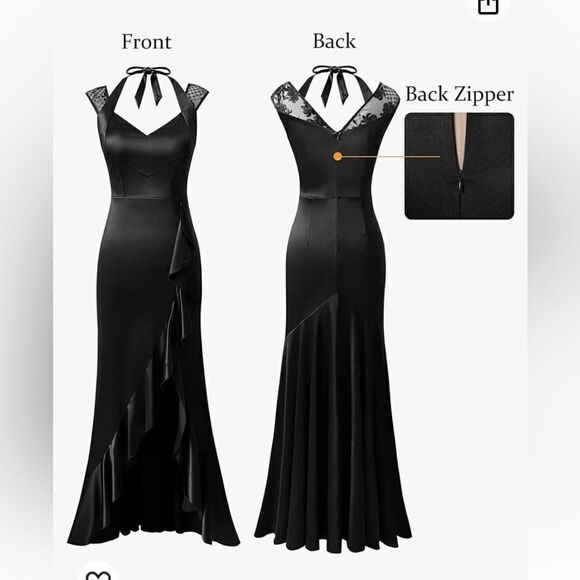 Elegant Black Maxi Dress - Picture 13 of 16